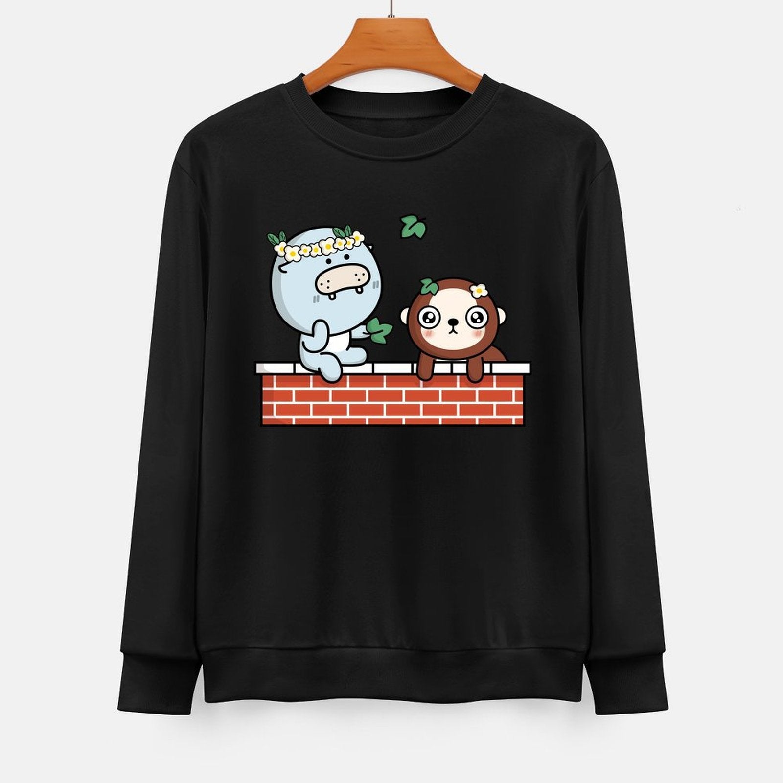 Front Patterned Long Sleeve TopSoftFeel Smooth